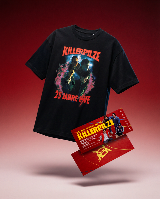 25 JAHRE KILLERPILZE Bundle - Hardticket - WIEN + LIVE-Shirt (limitiert auf 50 Stück!)