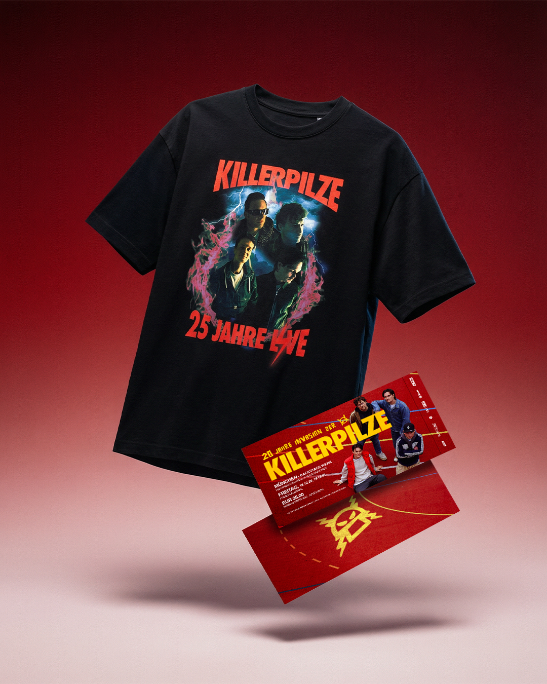 25 JAHRE KILLERPILZE Bundle - Hardticket KÖLN + LIVE-Shirt (limitiert auf 100 Stück!)